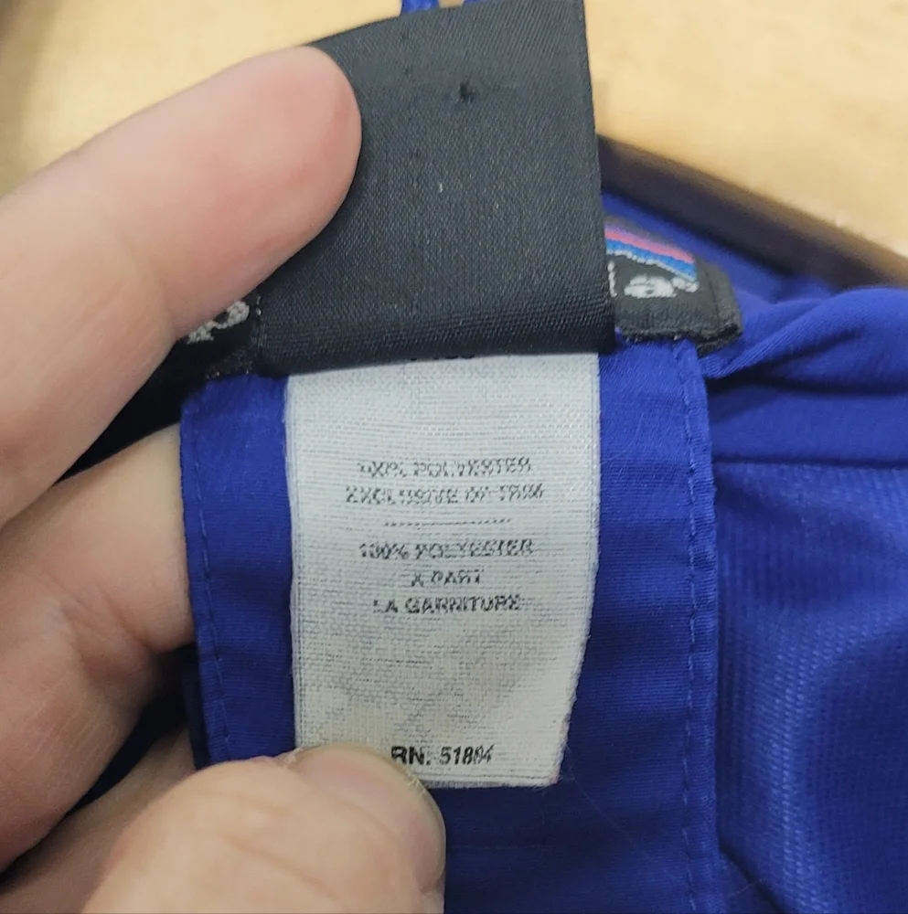 Patagonia Essen Shell Blue Jacket Full Zip Waterproof Outdoor Hoodie Medium - Picture 5 of 16